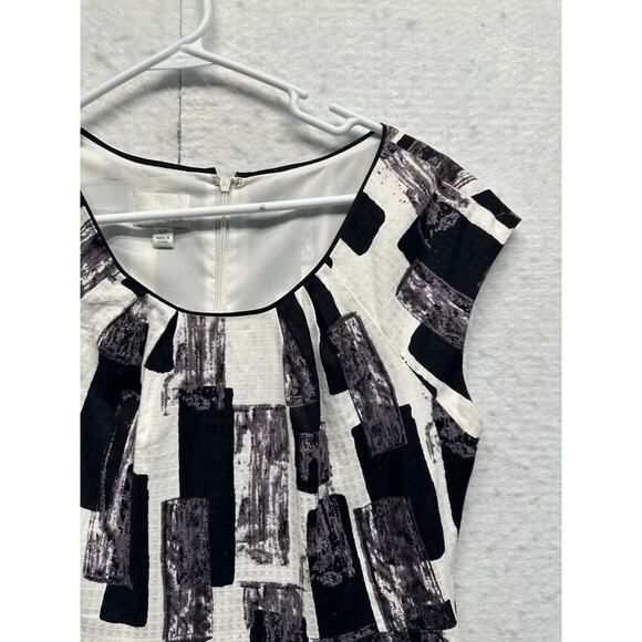 Donna Morgan Abstract Brushstroke Sheath Dress 12P Old Money - Picture 5 of 12